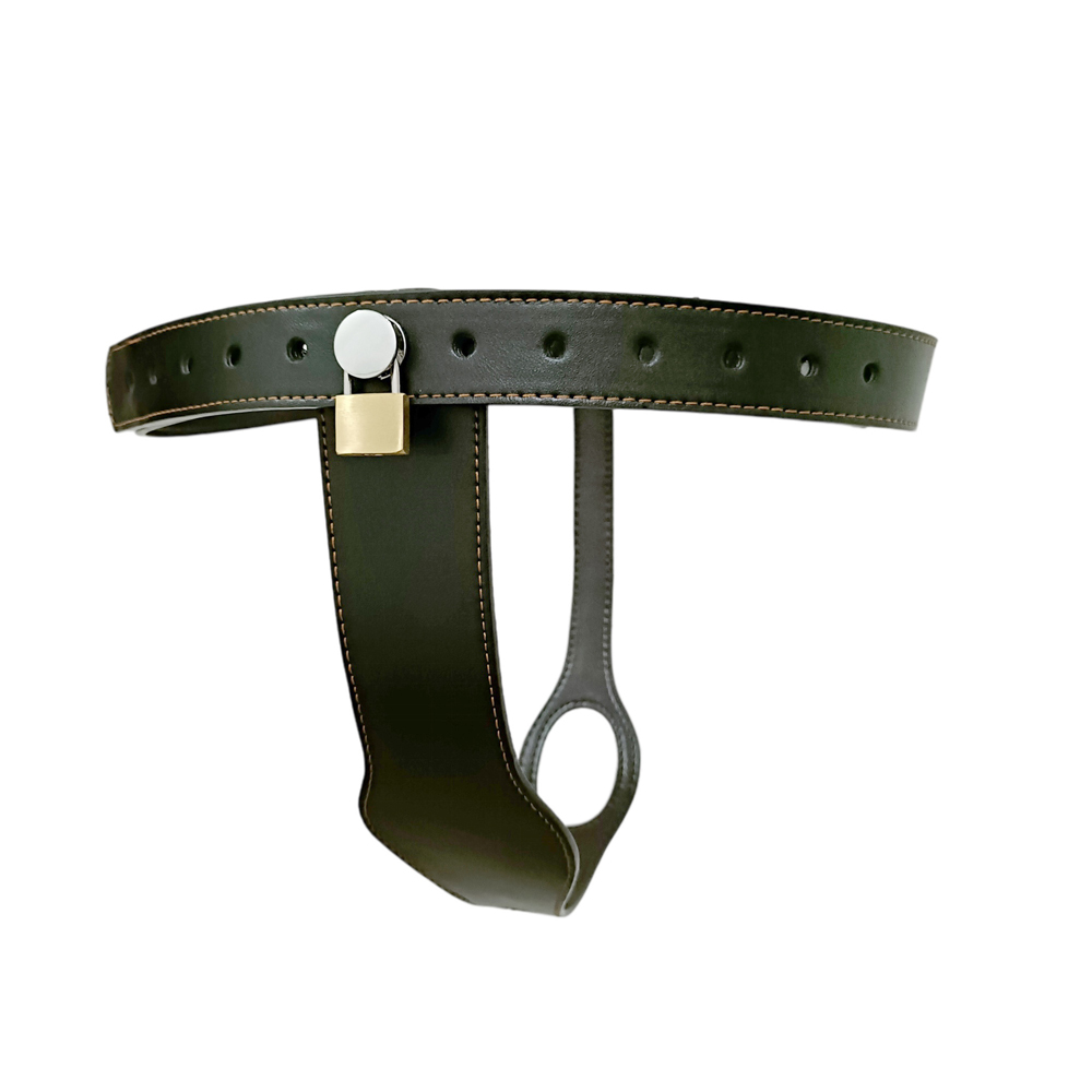 Multi Pack Underwear - Leather Female Chastity Belt Masturbator Strap