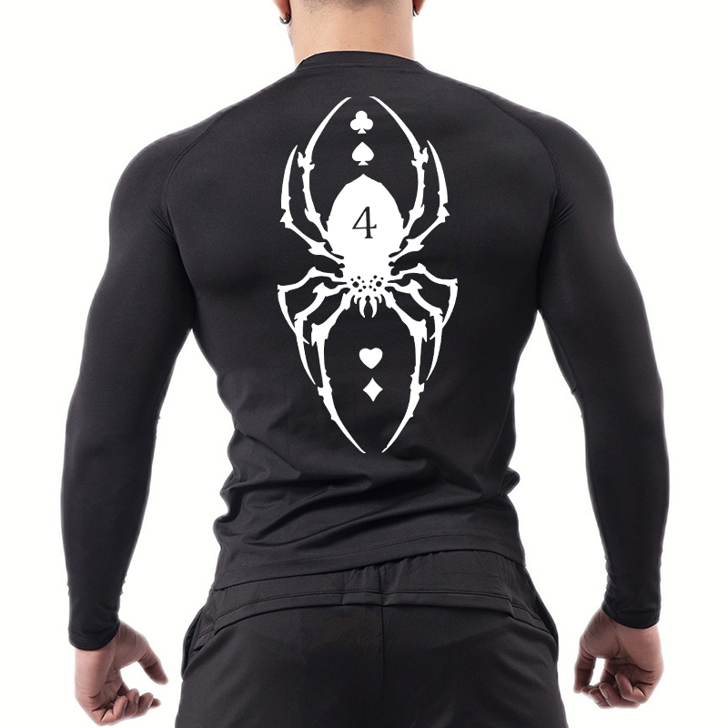 Spider Print Compression Shirt - Base Layer Top avis et prix