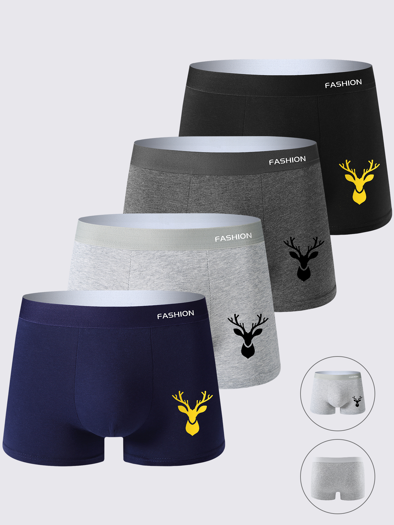 4-Pack Men's Boxer Briefs Simp - Multi Pack Underwear avis et prix