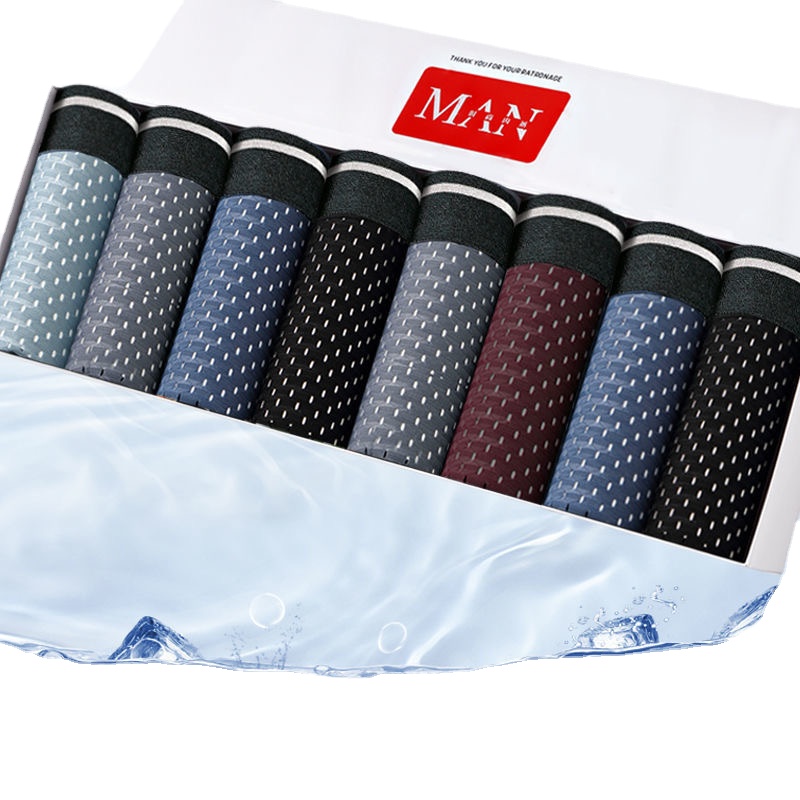 8pcs/Lot Men's Panties Ice Sil - Boxer Shorts Modal avis et prix