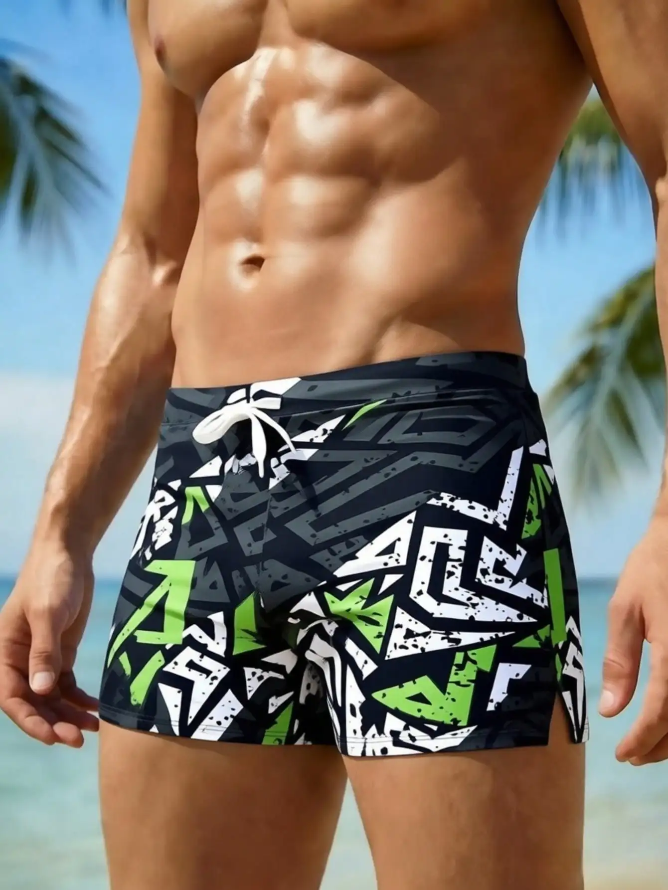 Men's Fashion Printed Pattern  - Bamboo Fiber Trunk avis et prix