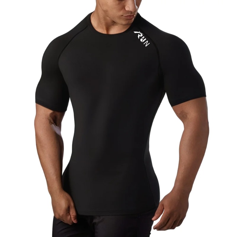 Men Quick Dry Compression Elas - T Shirt Tight Fit avis et prix