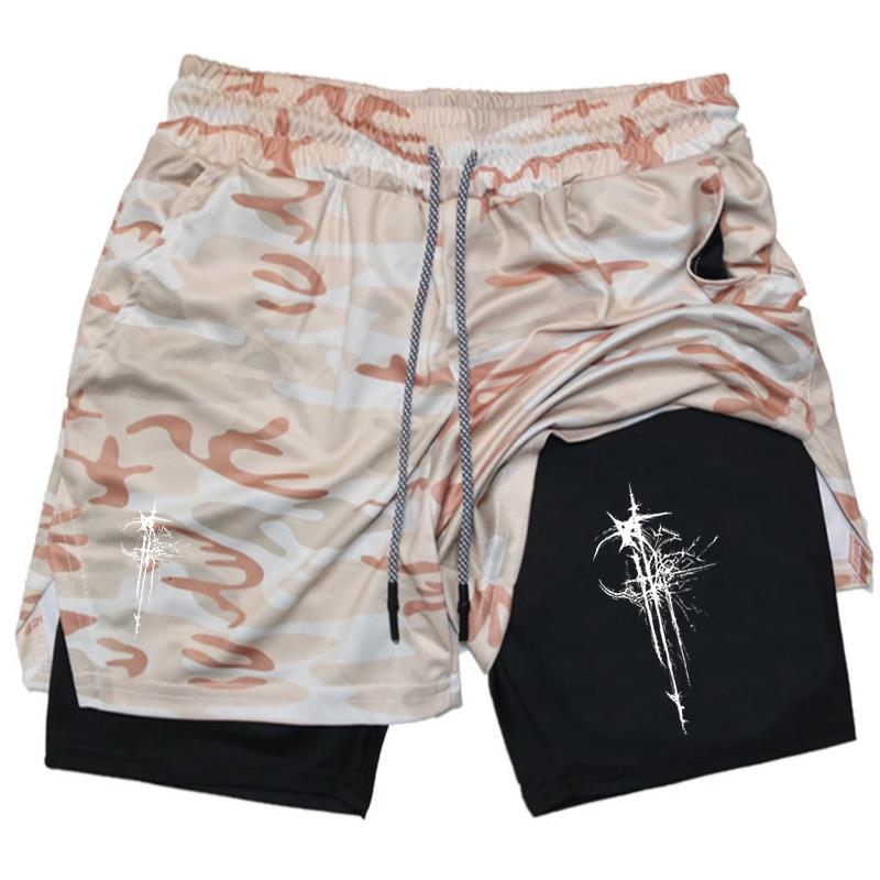 2 in 1 Running Short for Men G - Compression Shorts Athletes avis et prix