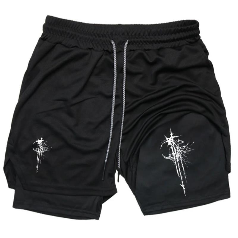 2 in 1 Running Short for Men G - Compression Shorts Athletes avis et prix