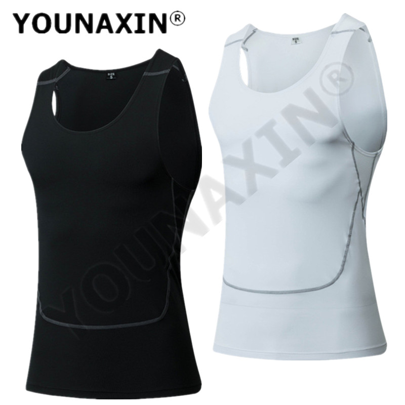 Men Black Sport Skinny Vest Ti - T Shirt Tight Fit avis et prix