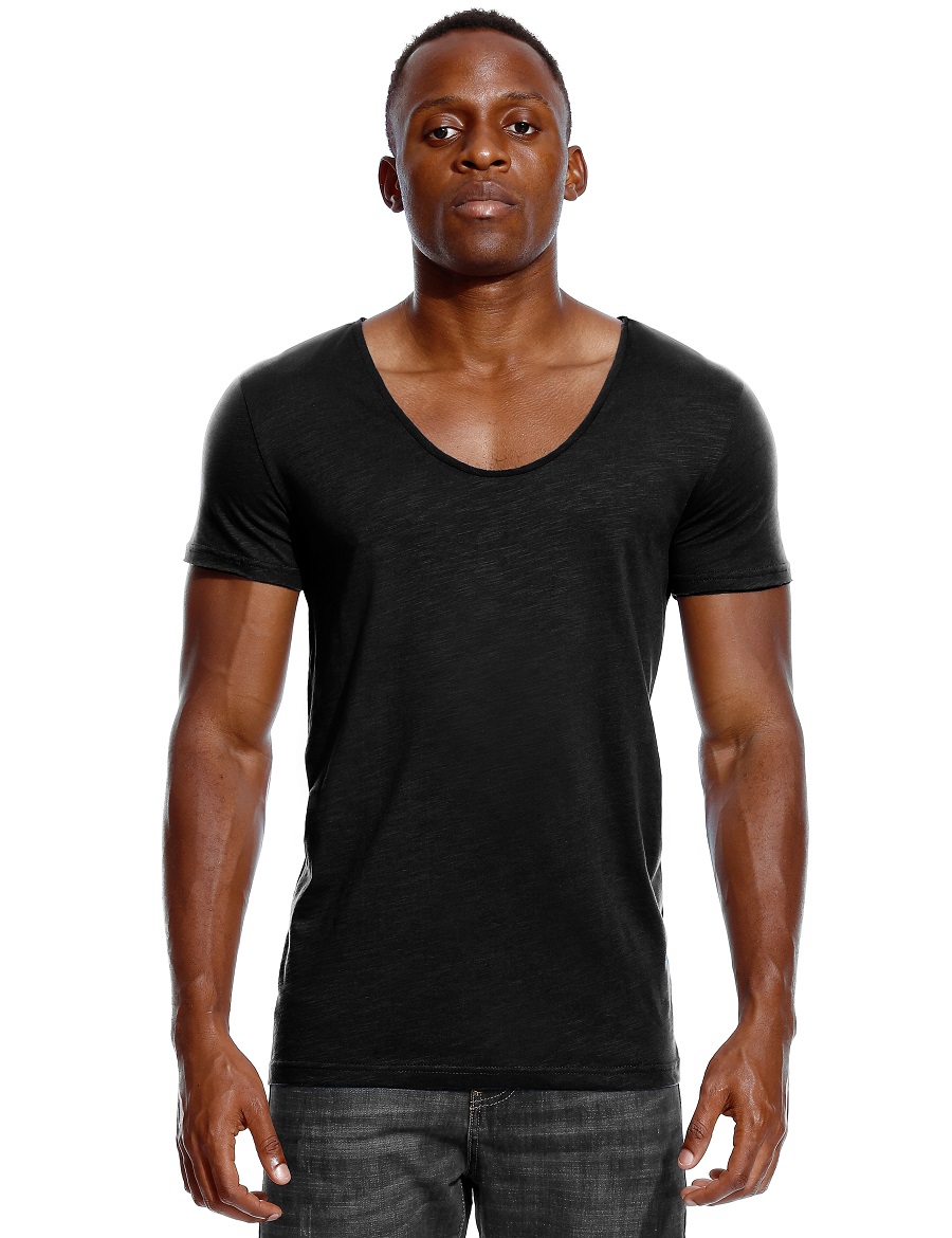Scoop Neck T Shirt for Men Low - Undershirt Crew Neck avis et prix
