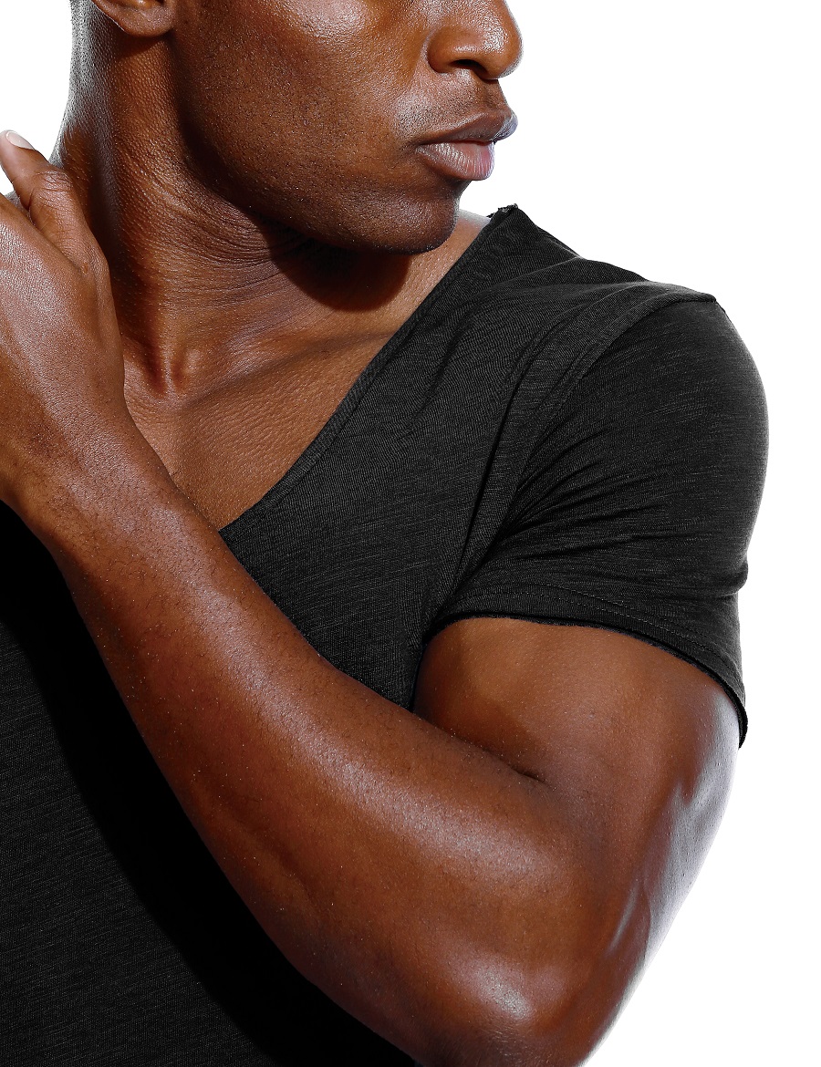 Scoop Neck T Shirt for Men Low - Undershirt Crew Neck avis et prix