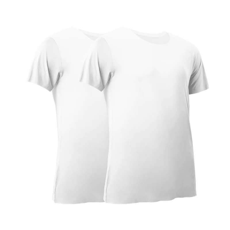 2PCS Men's Summer Ice Silk Sea - Undershirt Crew Neck avis et prix