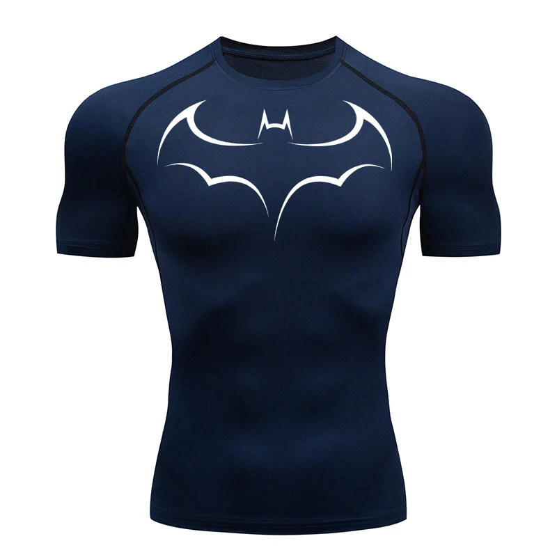 Bat Printed Men's Tight T-Shir - T Shirt Tight Fit avis et prix