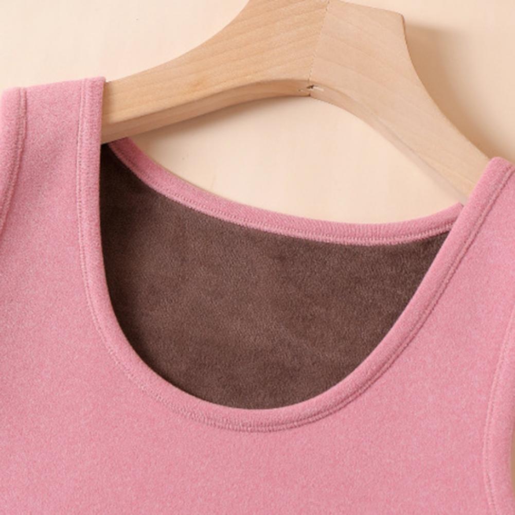 Fleece Lined Women Thermal Tan - Undershirt Crew Neck avis et prix
