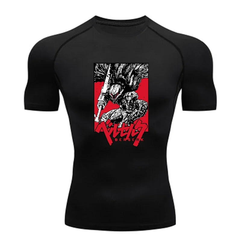 Sportswear for Men Gym Anime B - T Shirt Tight Fit avis et prix