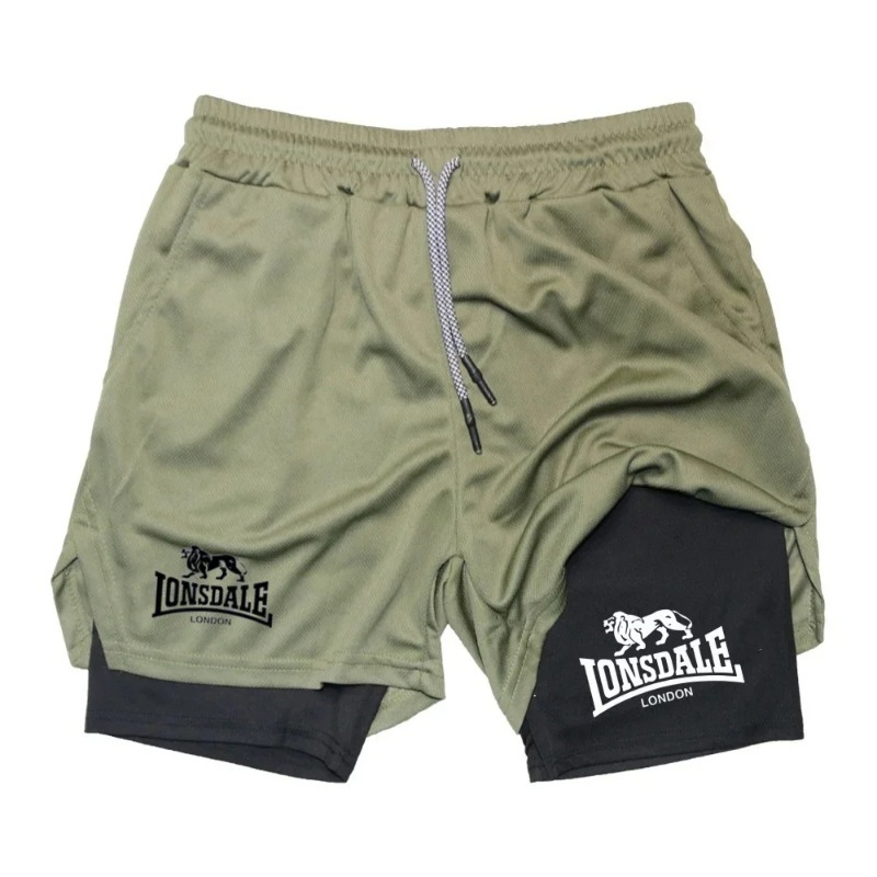 2in1 Running Shorts for Men Gy - Compression Shorts Athletes avis et prix