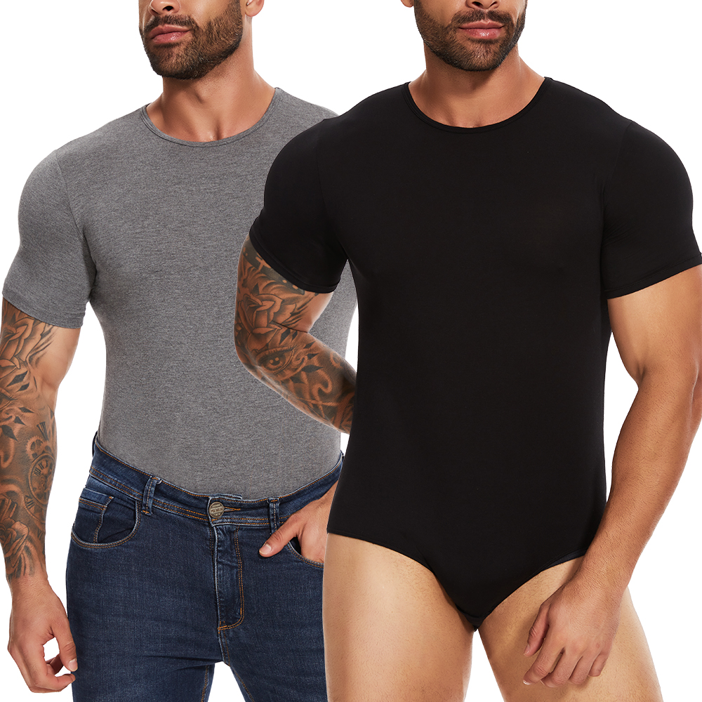 Short Sleeve Full Body Shaper  - Undershirt Crew Neck avis et prix