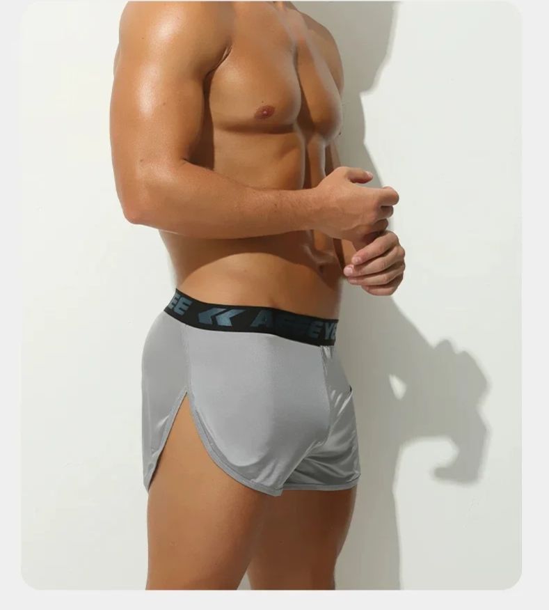 Men's Solid Color Underwear bo - Mesh Sport Boxer avis et prix