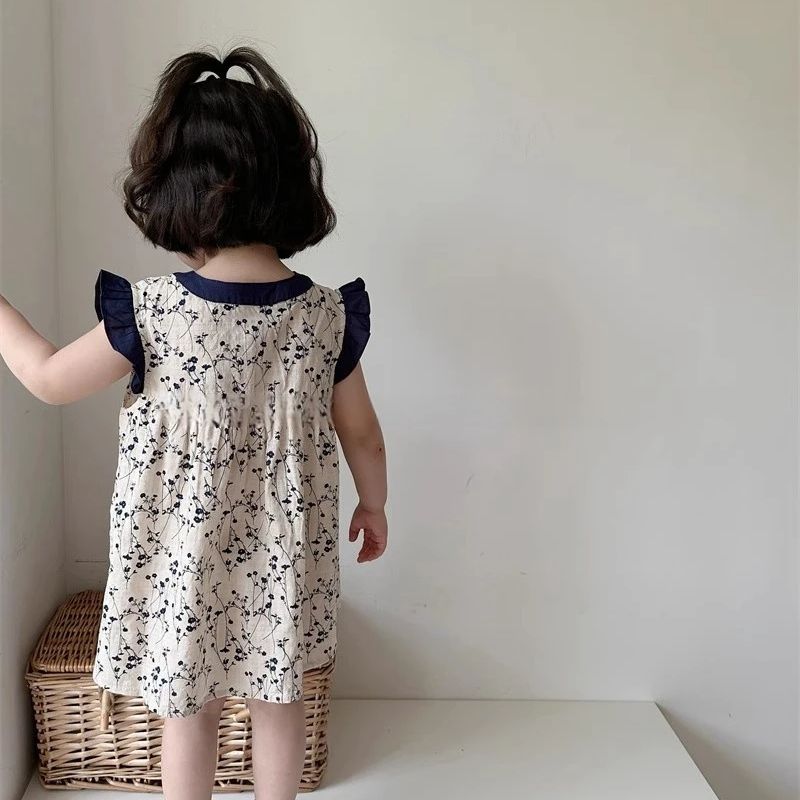 Girls summer floral dress 2024 - Undershirt Crew Neck avis et prix