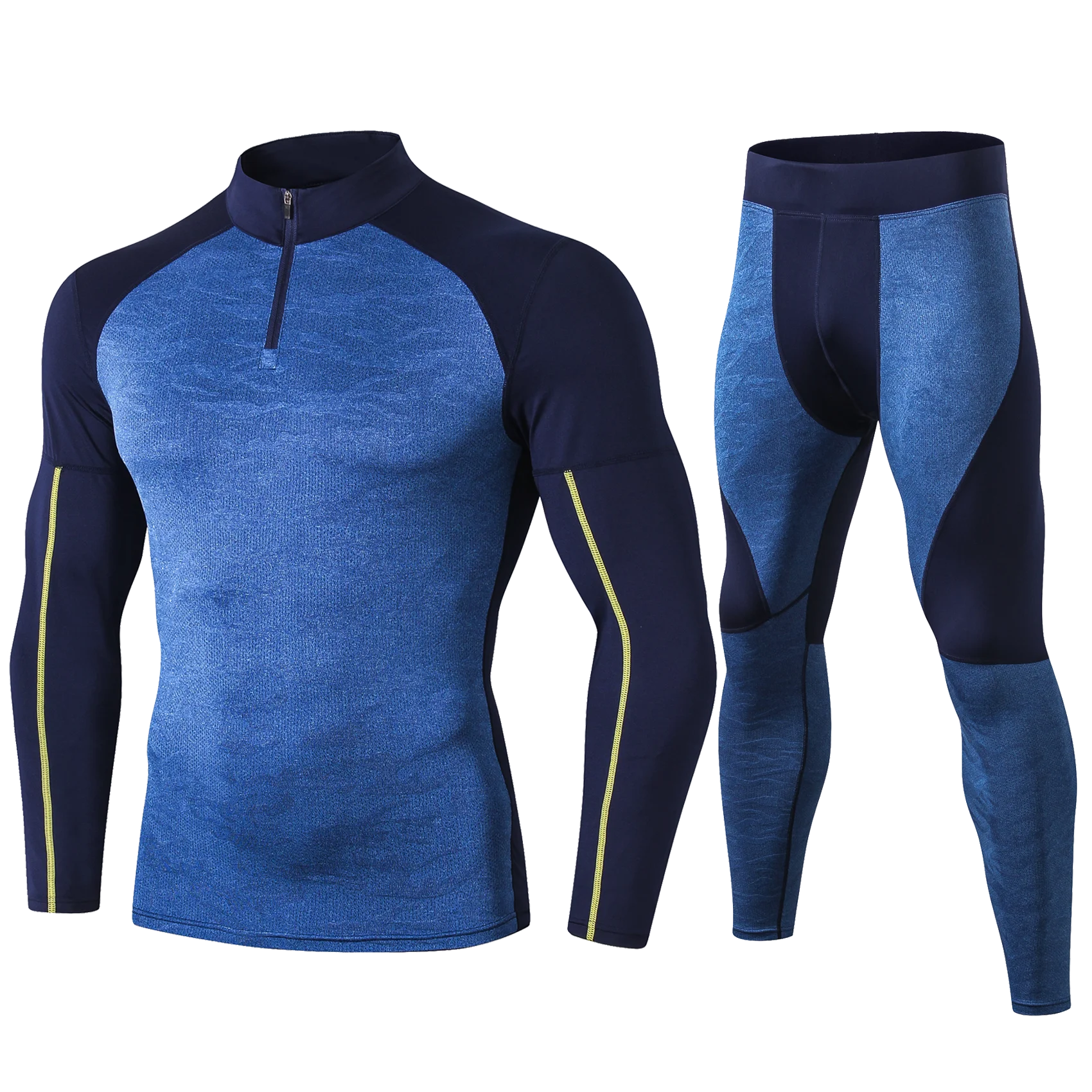 Mens Running Set Compression T - Compression Long Pant avis et prix