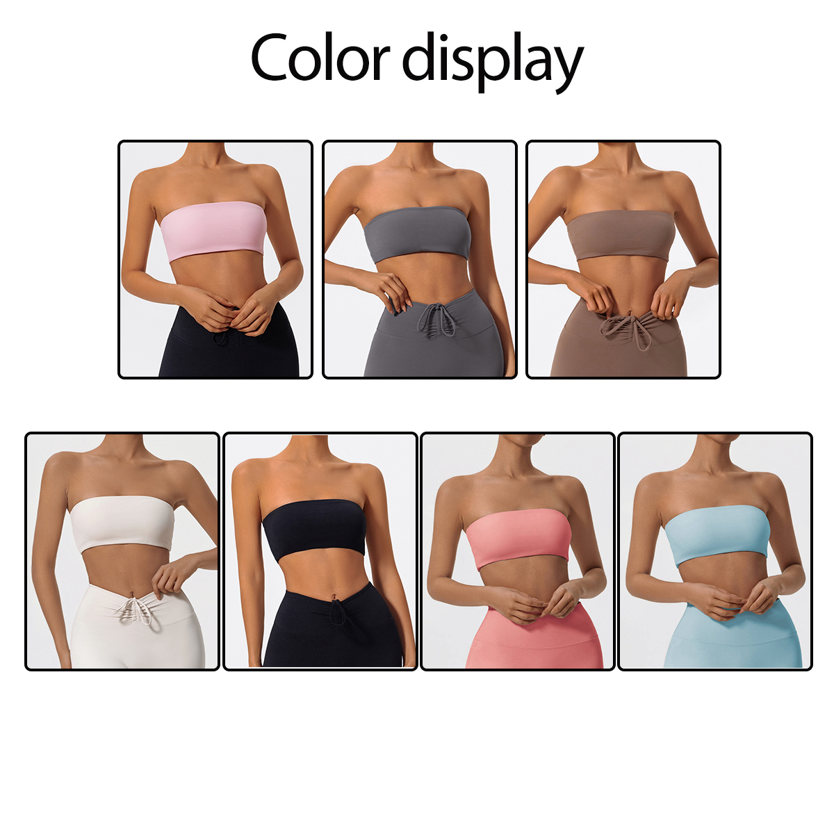 Strapless Sports Bra Gym Crop  - Quick Dry Underwear avis et prix