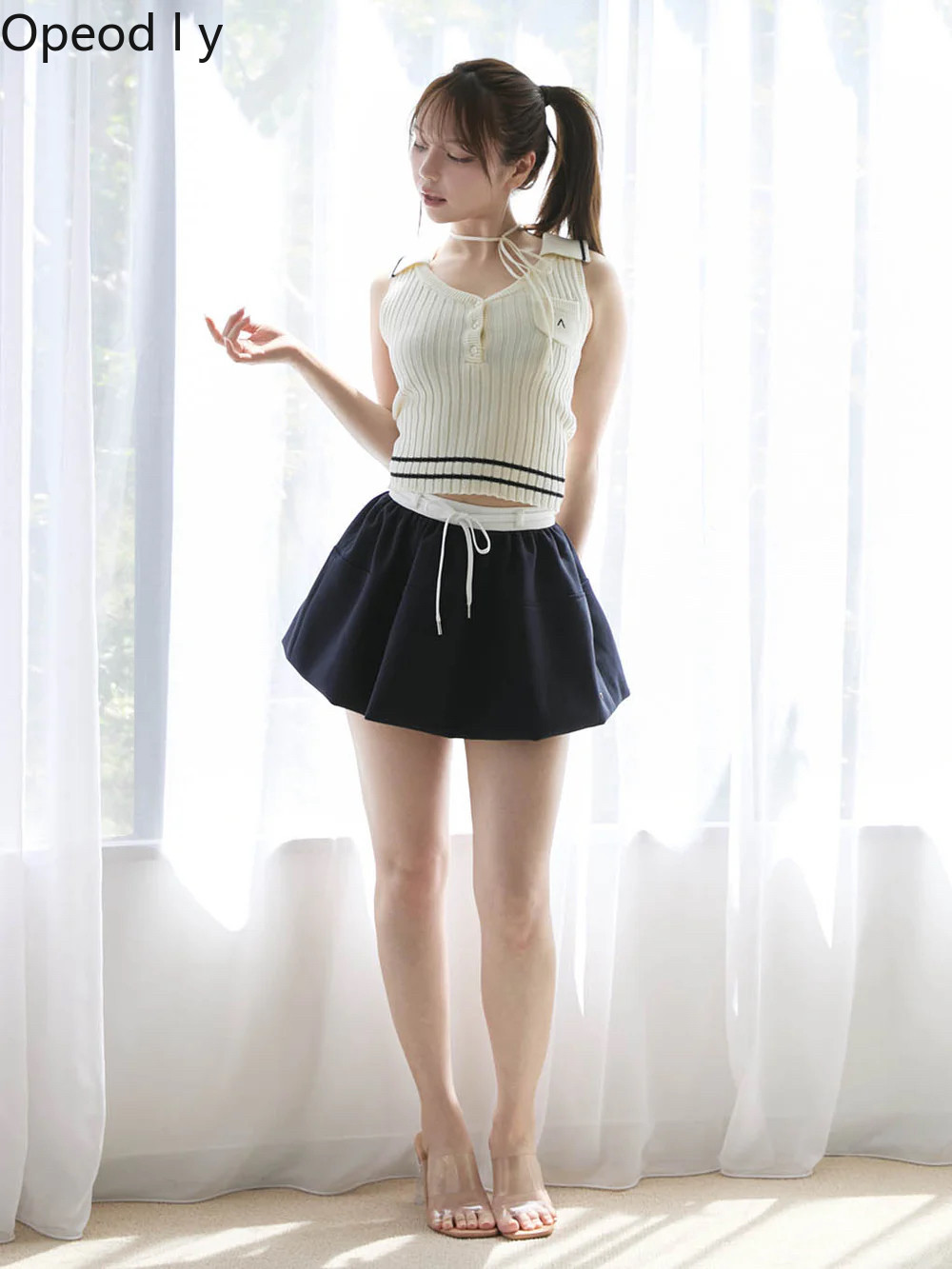 Japanese Sweet Lapel Twist V-n - Suspender Tank Top avis et prix