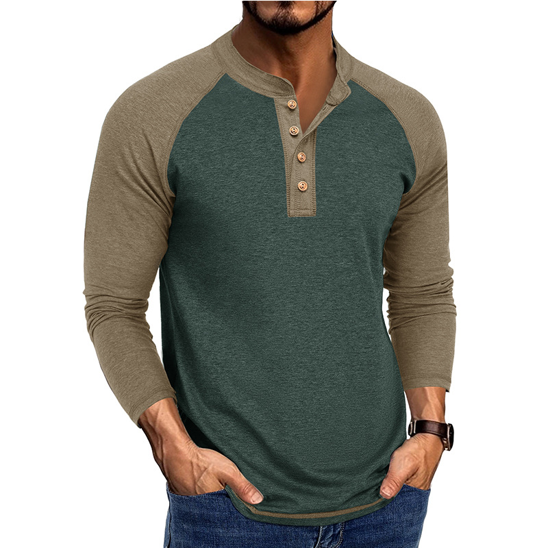 Men's New Long Sleeve Henley S - Base Layer Top avis et prix