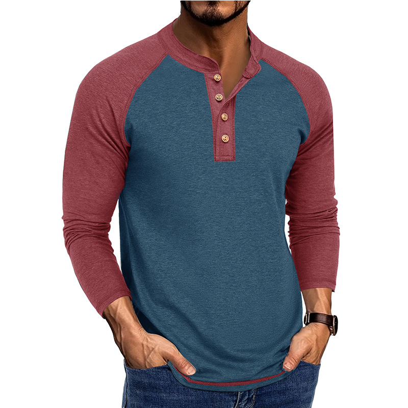 Men's New Long Sleeve Henley S - Base Layer Top avis et prix