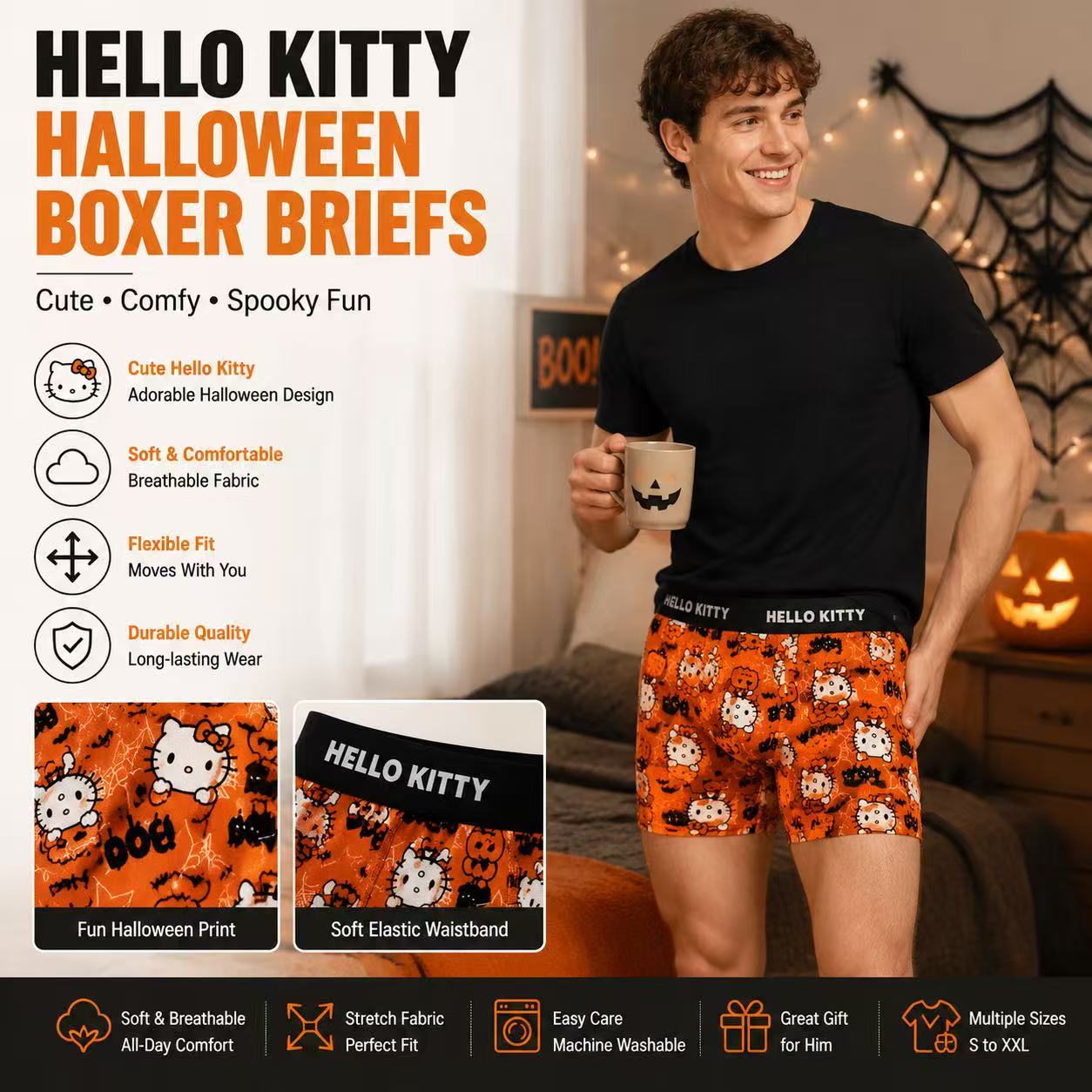 Print Hello Kitty Men's Sports - Quick Dry Underwear avis et prix