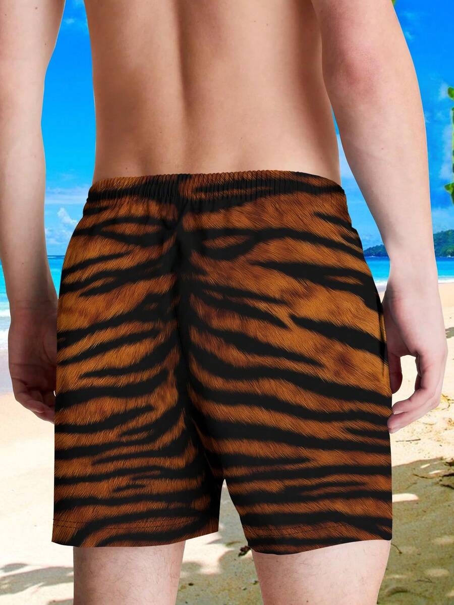 Mens Tiger Print Beach Shorts  - Trunk Breathable Men avis et prix