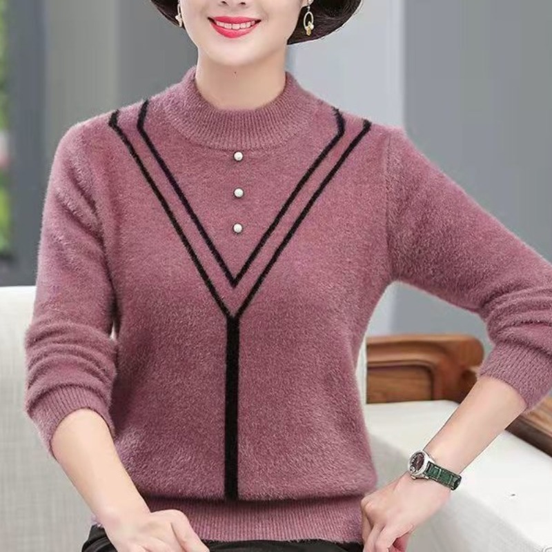 Women's Autumn Winter Solid Fl - Undershirt Crew Neck avis et prix