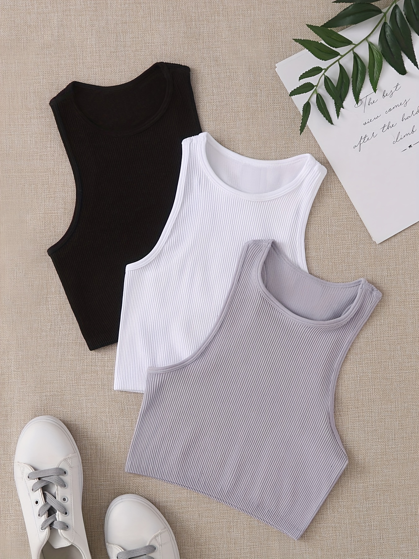 Ribbed Seamless Sports Bra Tan - Tank Top Ribbed avis et prix