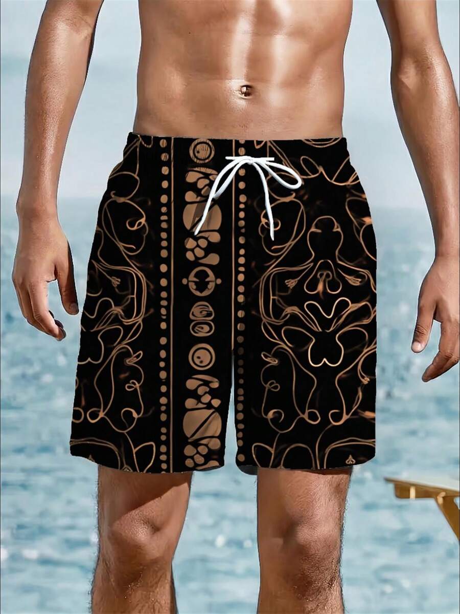 Mens Abstract Geometric Print  - Trunk Breathable Men avis et prix