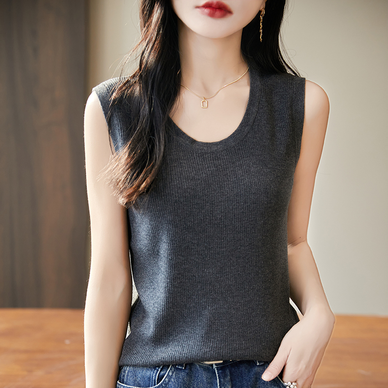 WinvyNee Women Deep Crew Neck  - Tank Top Ribbed avis et prix