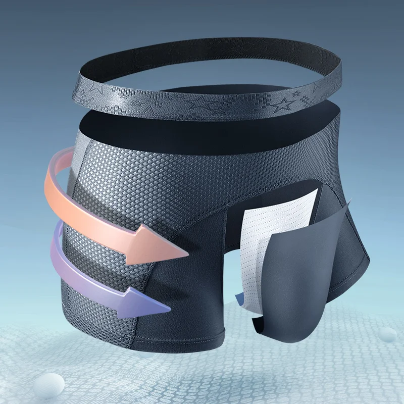 Men's underwear, men's ice sil - Mesh Sport Boxer avis et prix